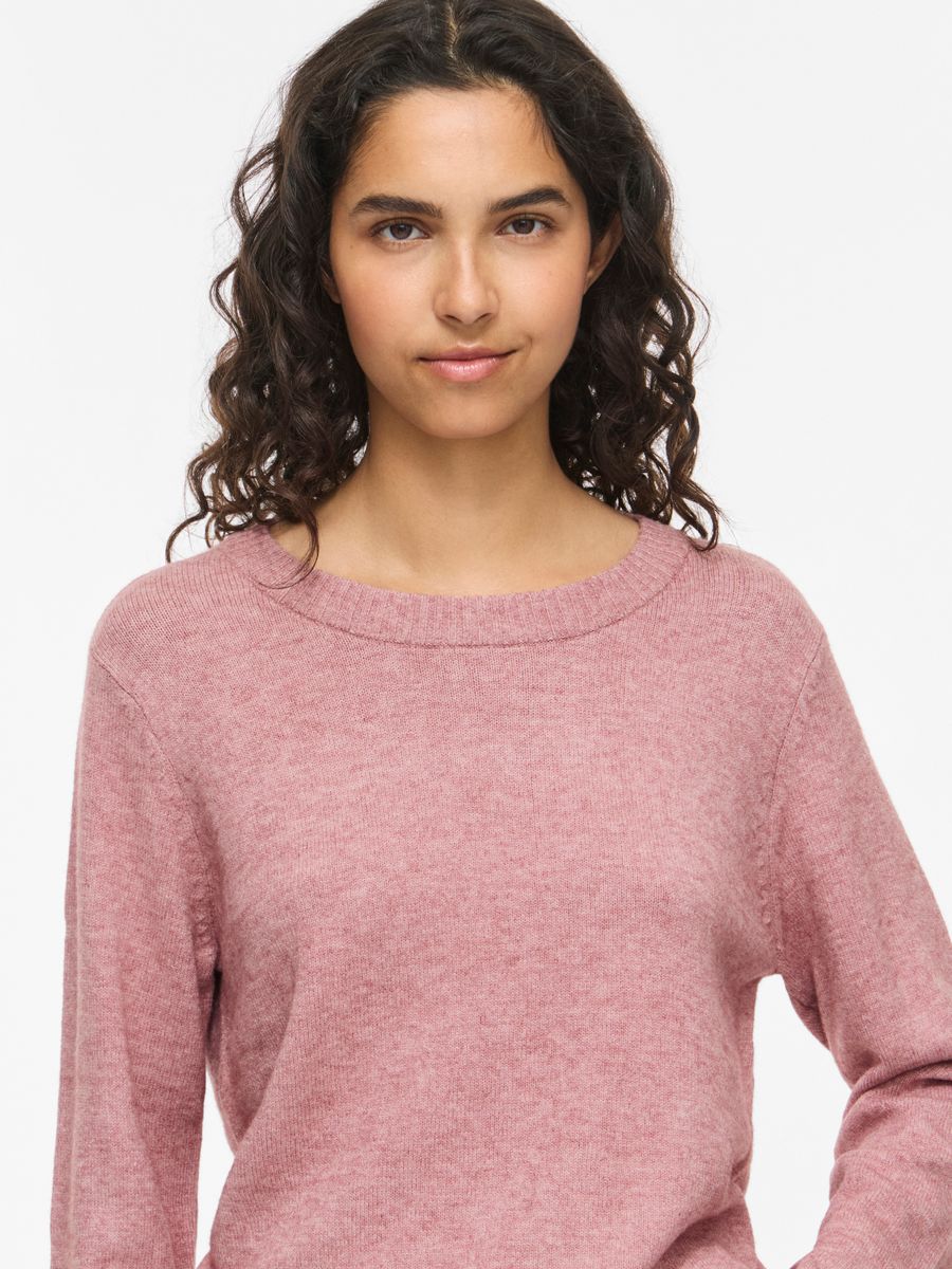 VIRIL O-NECK L/S  KNIT TOP - NOOS