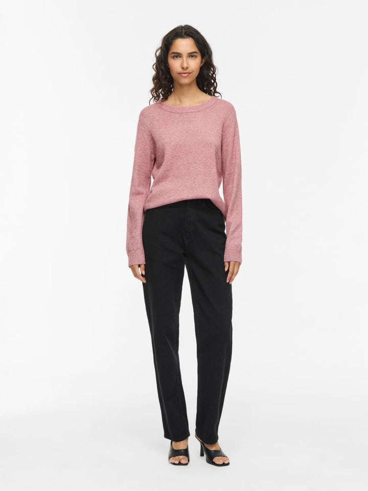 VIRIL O-NECK L/S  KNIT TOP - NOOS