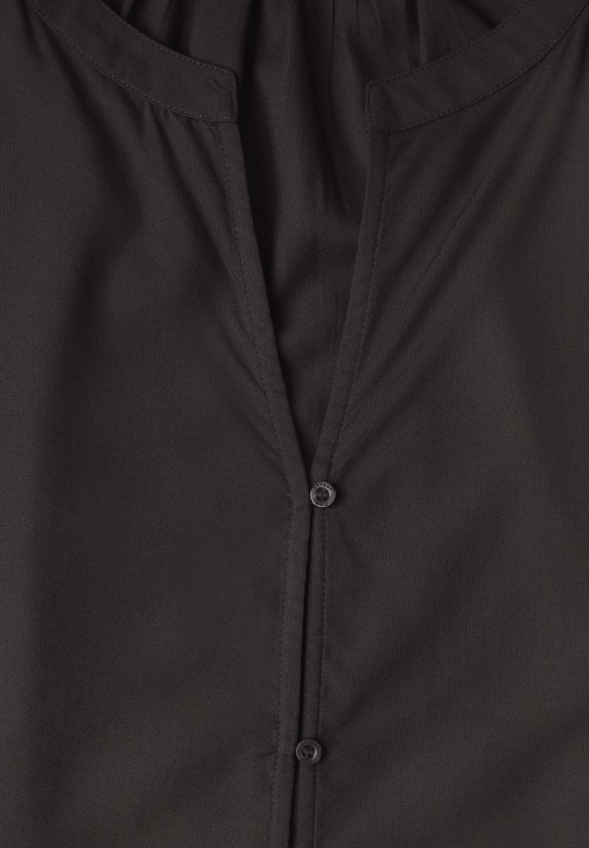3/4-Arm Bluse mit Split Neck