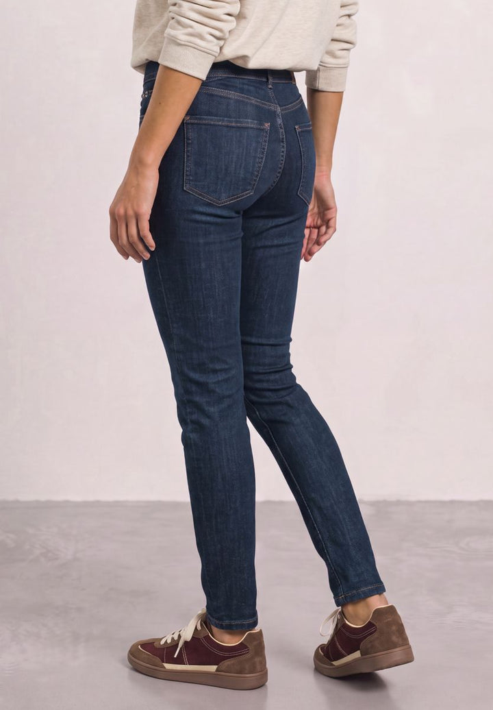 Mid Waist Slim Leg Jeans mit Dekodetail