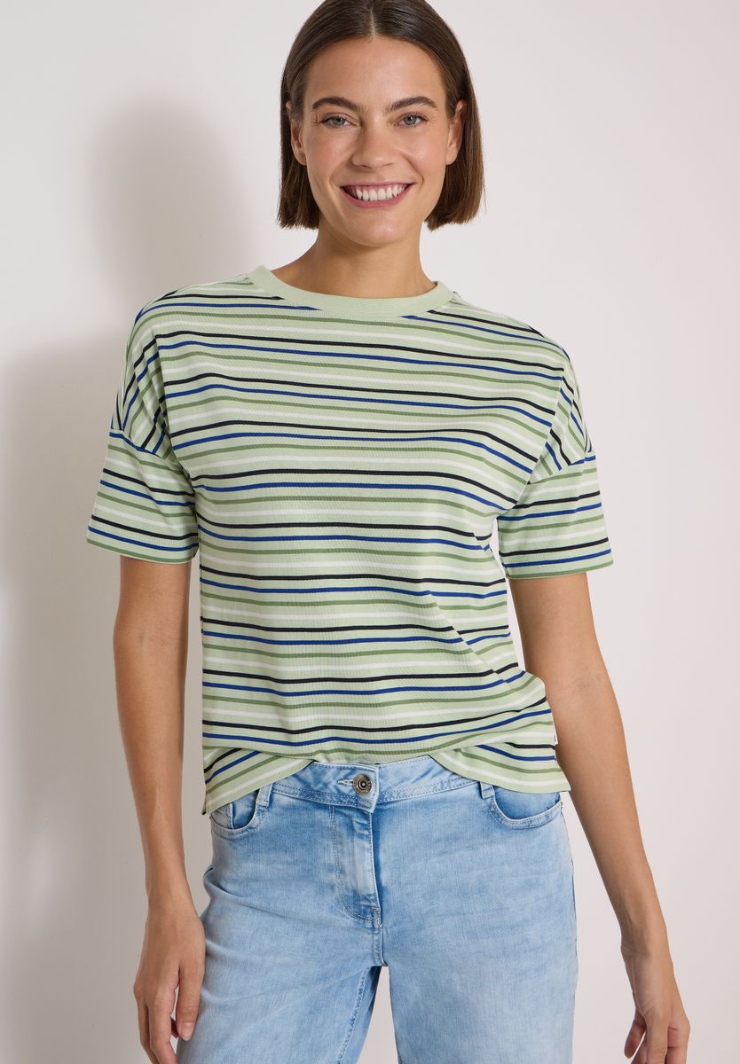 T-Shirt mit Multicolor Streifen