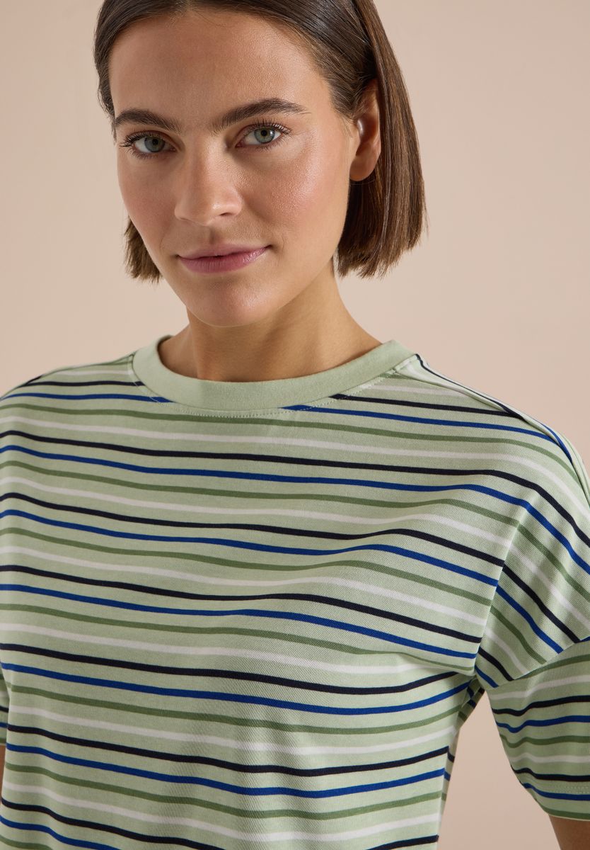 T-Shirt mit Multicolor Streifen
