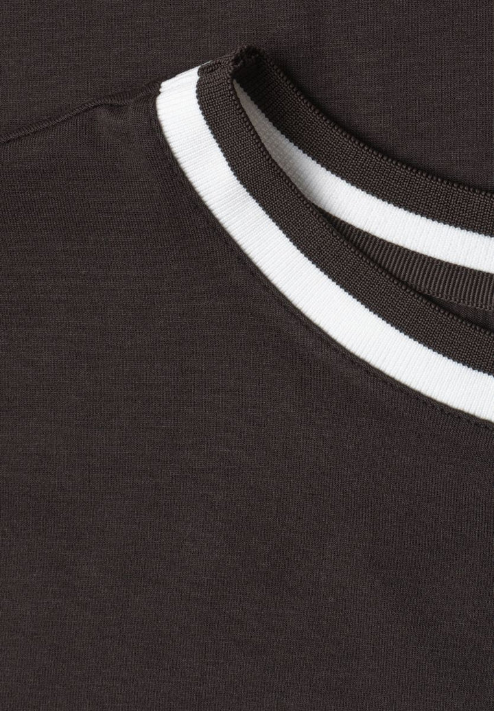 T-Shirt mit Rundhals und Kontrastdetail