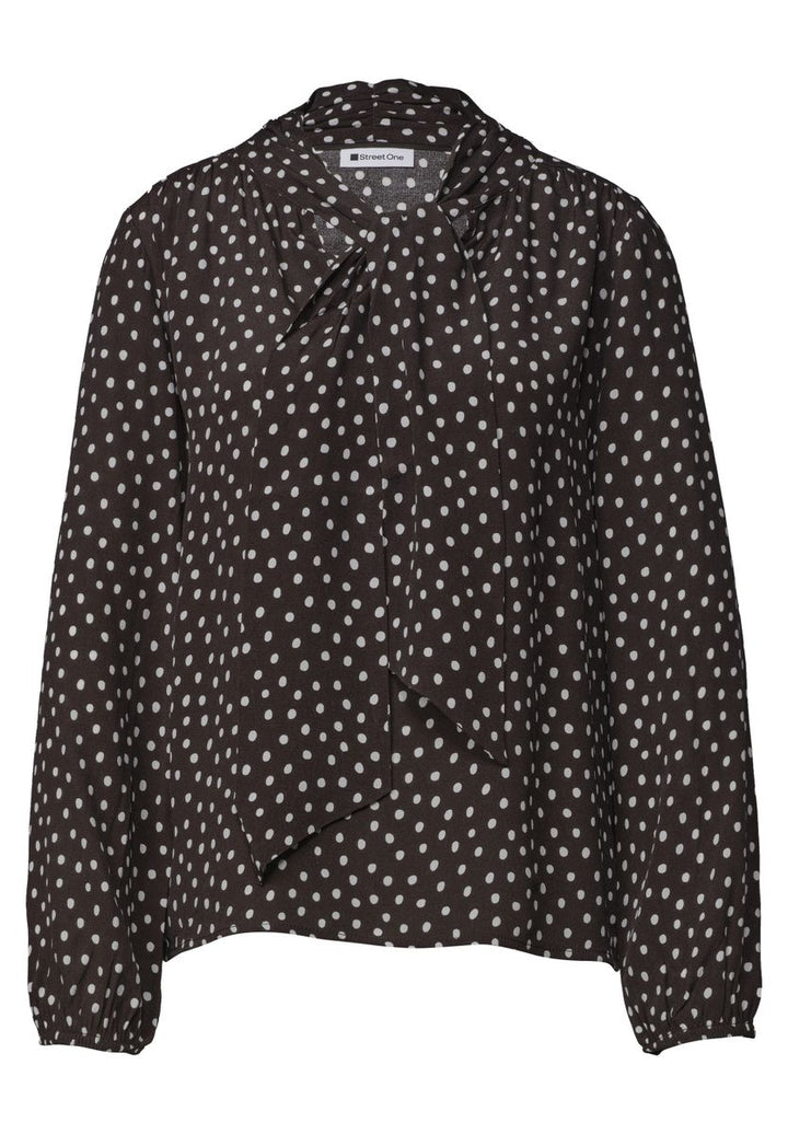 Langarm Bluse mit Schleifendetail