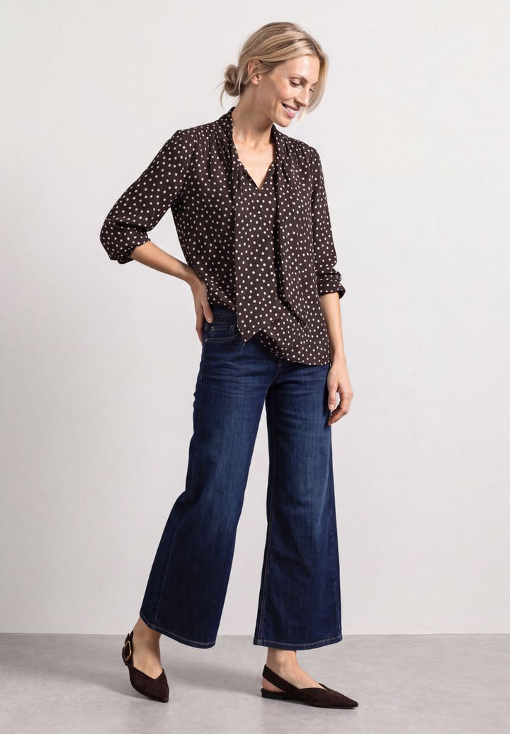 Langarm Bluse mit Schleifendetail