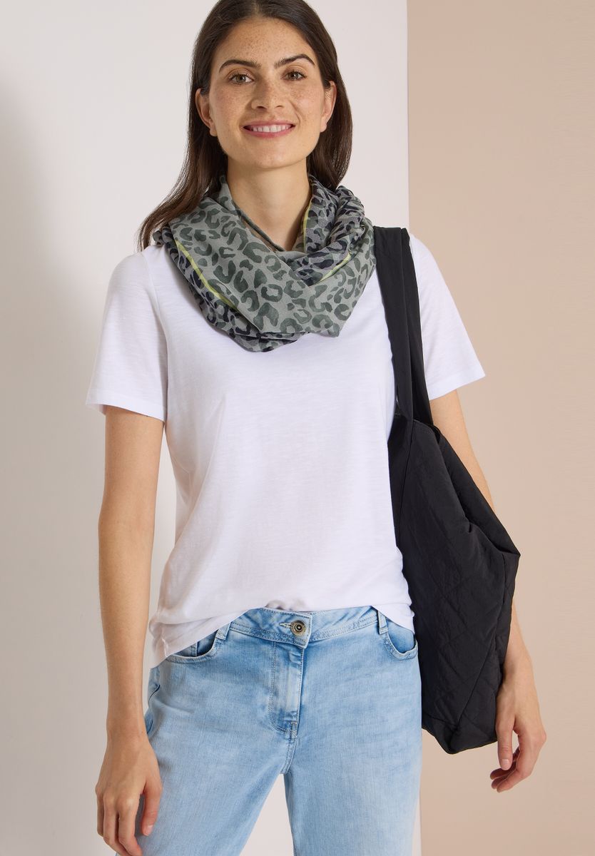 Loop-Schal im Ausbrenner-Look mit Leo-Muster