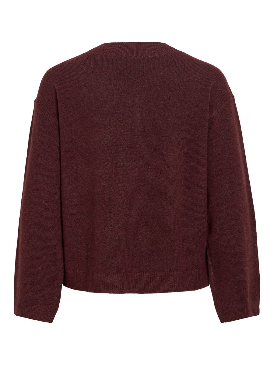 VILIGA L/S REV V-NECK KNIT TOP - NOOS