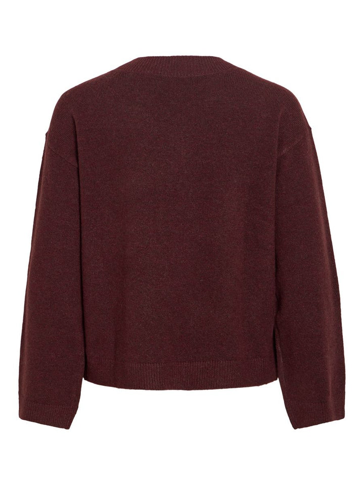 VILIGA L/S REV V-NECK KNIT TOP - NOOS