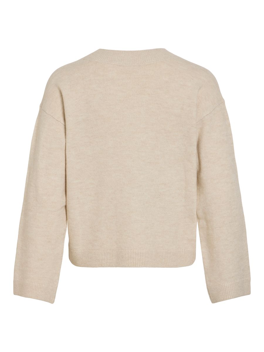 VILIGA L/S REV V-NECK KNIT TOP - NOOS