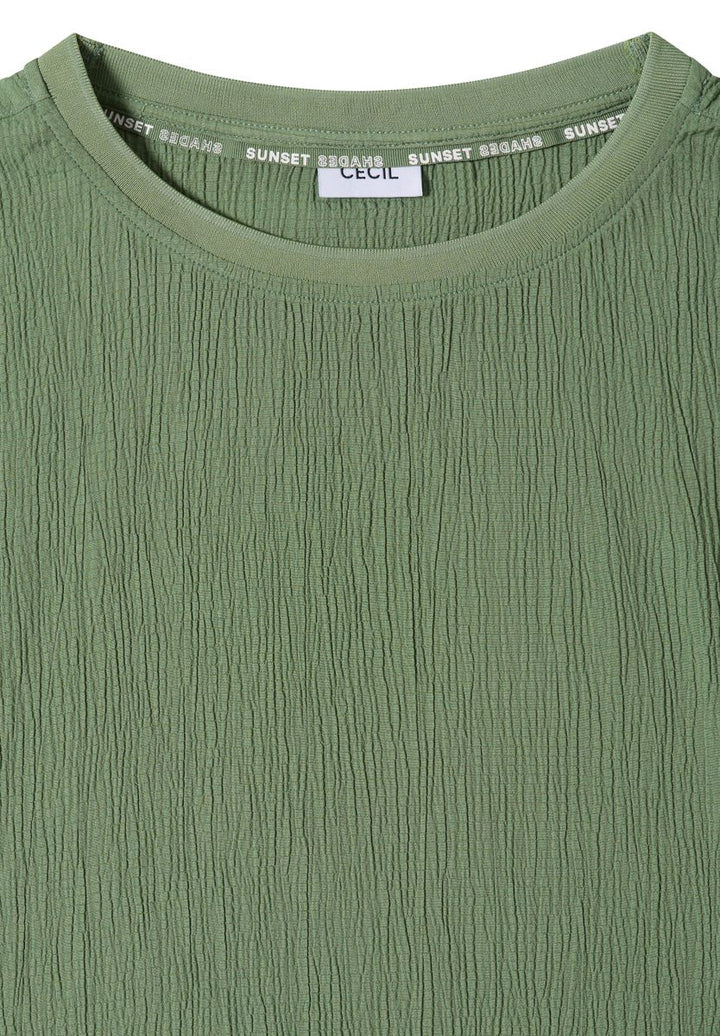 Dropped Shoulder Blusenshirt in Unifarbe