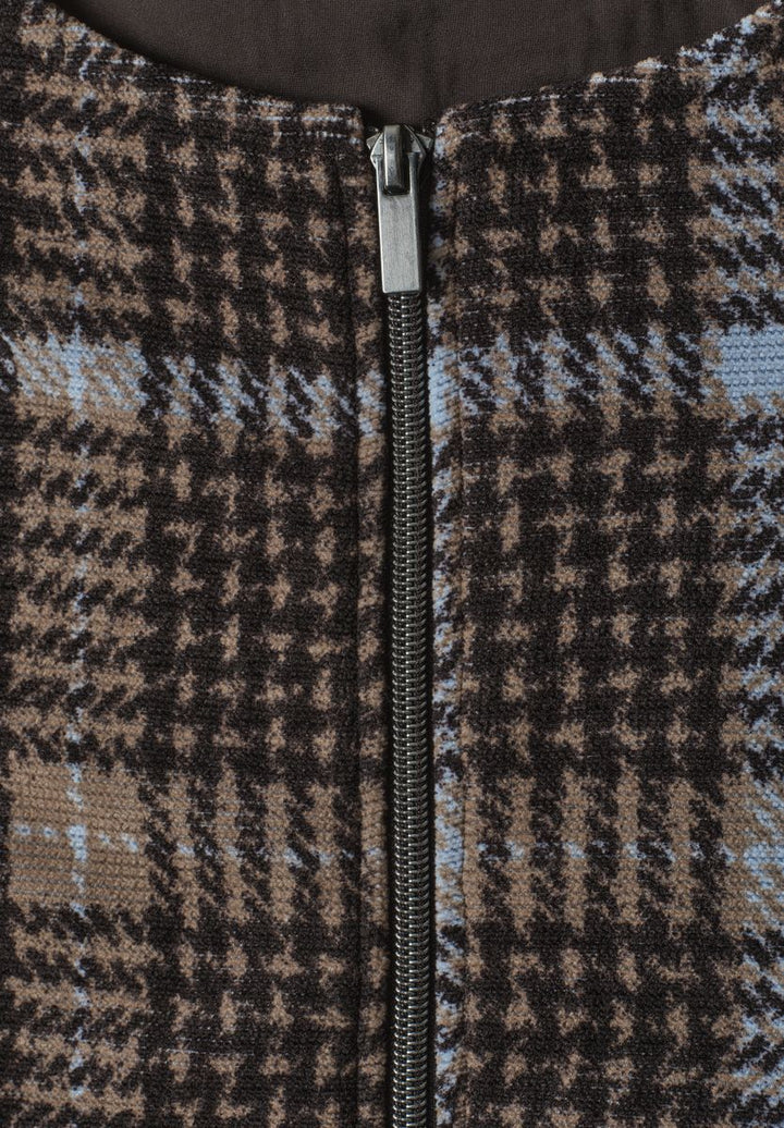 Jacke mit Rundhals und Cord-Struktur