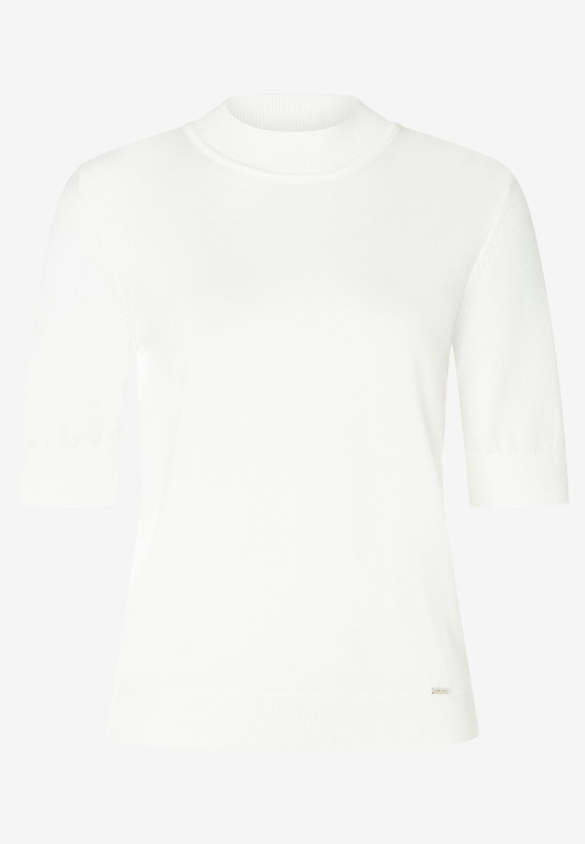 Turtleneck-Pullover mit kurzen Ärmeln