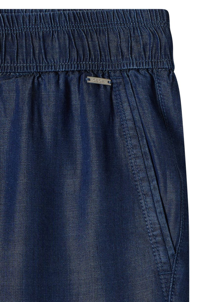 Wide Leg Hose in Denim-Optik