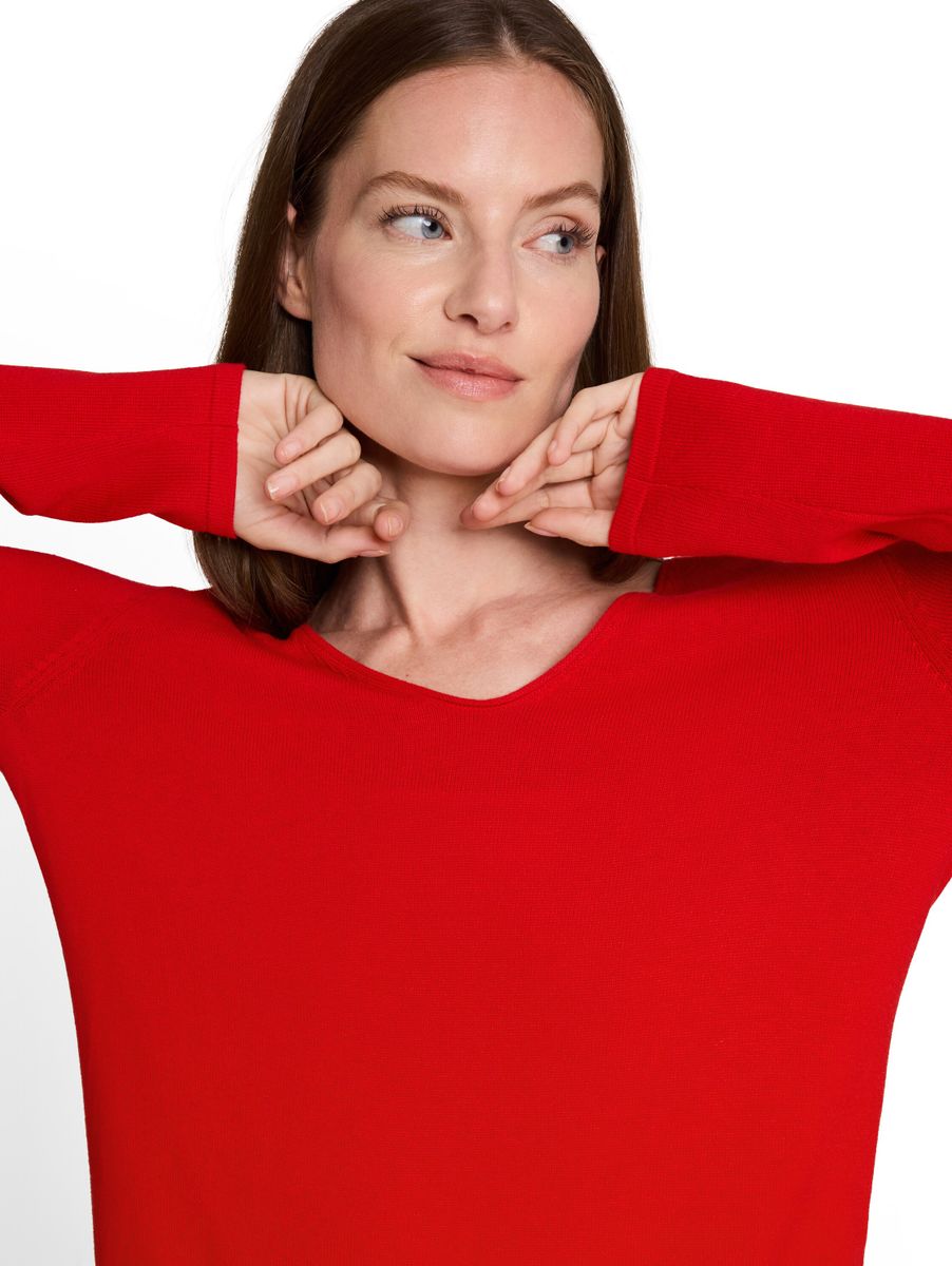 Strickpullover mit V-Ausschnitt