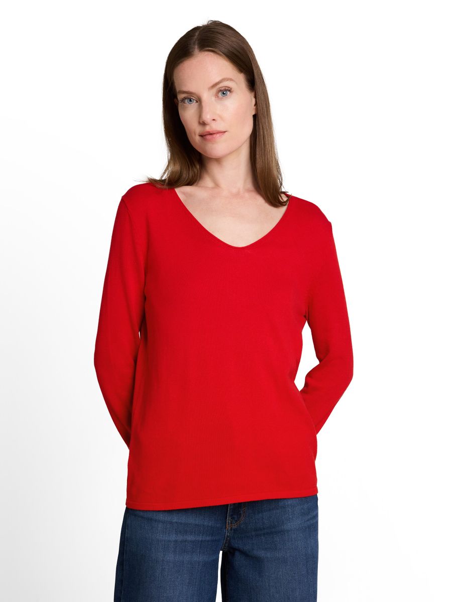 Strickpullover mit V-Ausschnitt