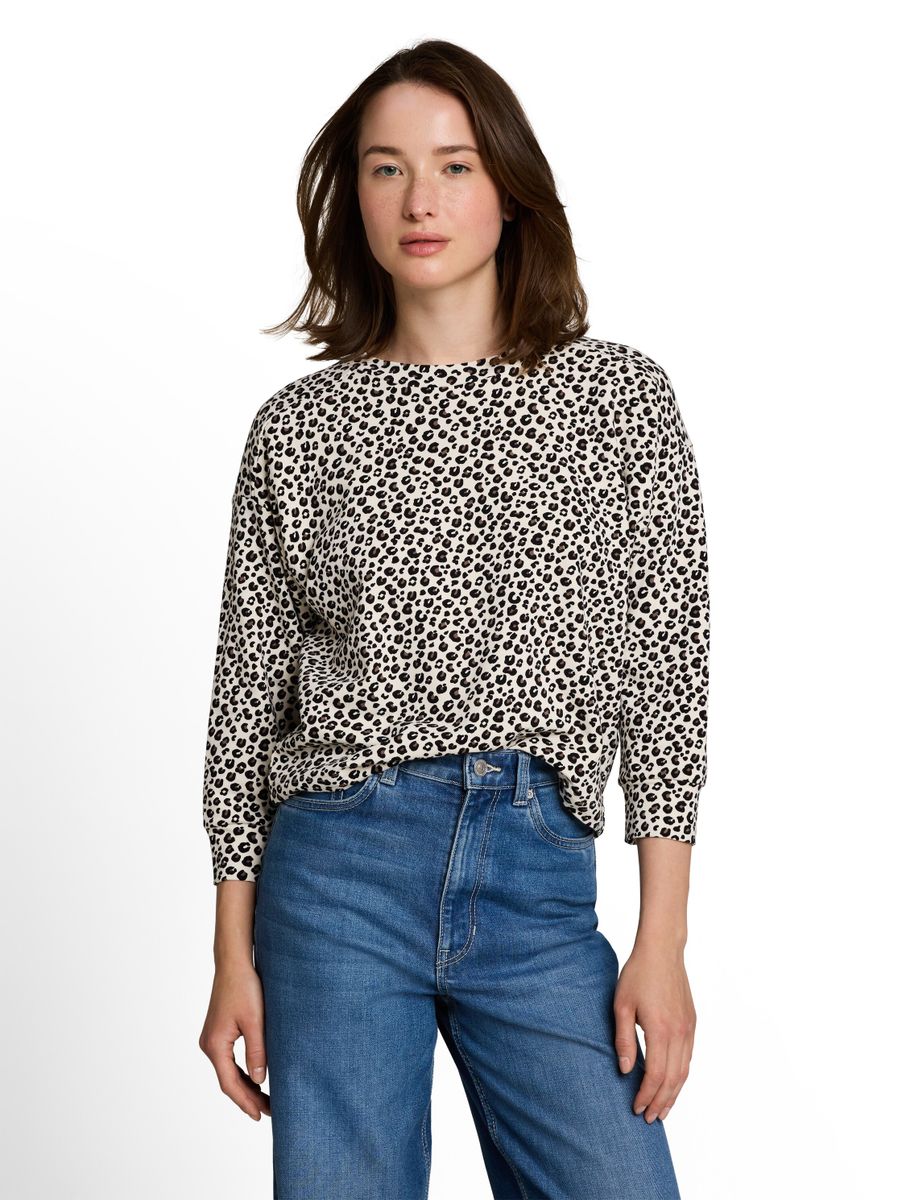 Loose Fit Sweatshirt mit Leo-Print