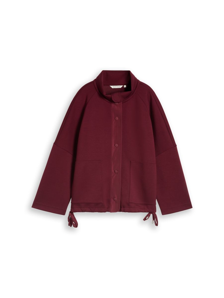 Boxy Fit Scuba Sweatjacke mit Taschen