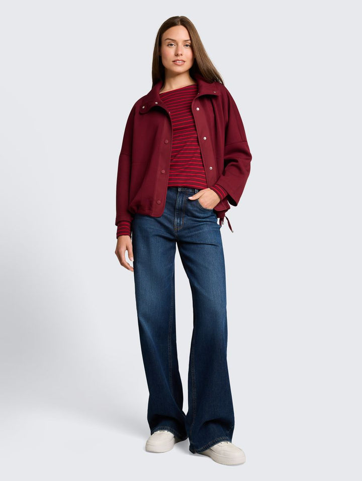 Boxy Fit Scuba Sweatjacke mit Taschen