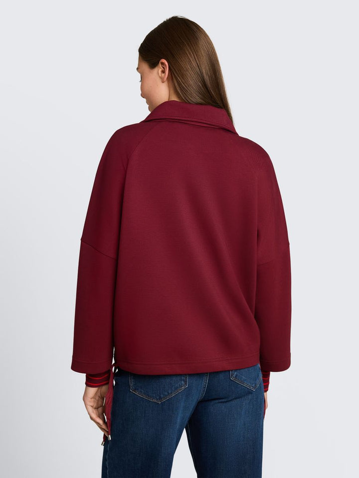 Boxy Fit Scuba Sweatjacke mit Taschen