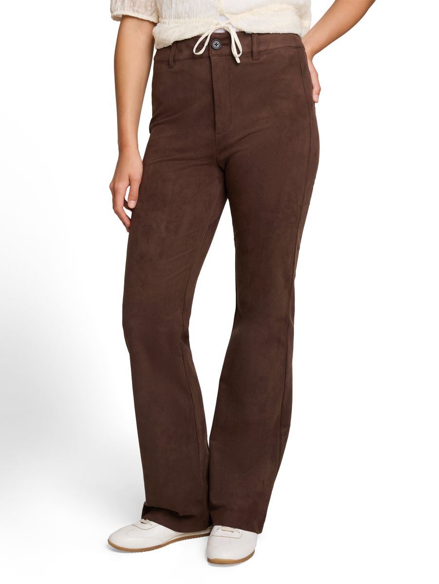 Flared Hose in Wildleder-Optik