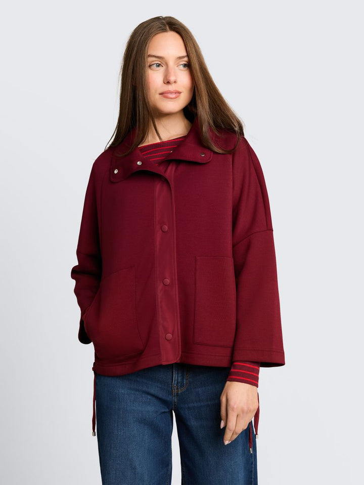 Boxy Fit Scuba Sweatjacke mit Taschen