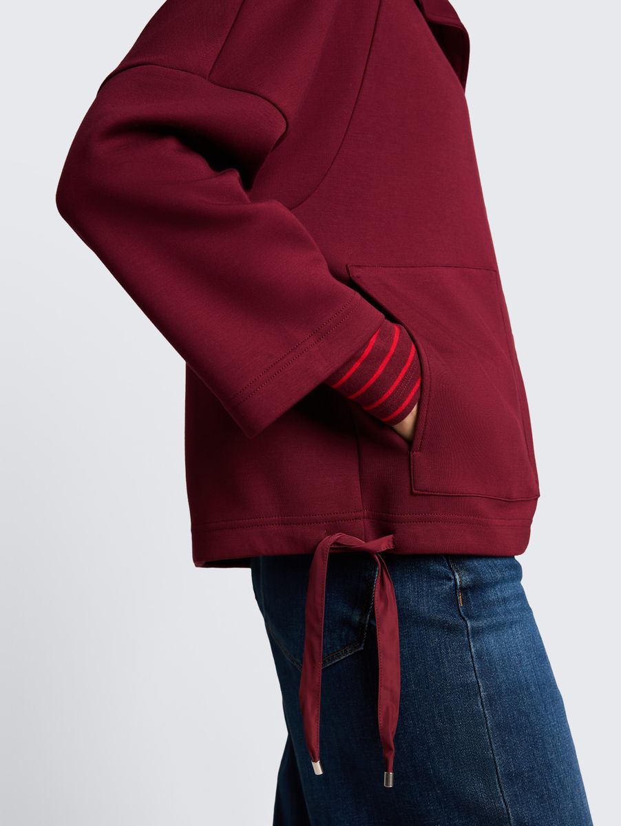 Boxy Fit Scuba Sweatjacke mit Taschen