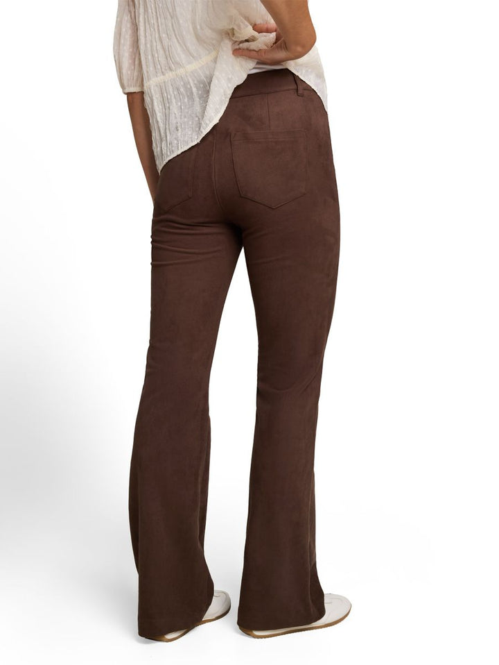 Flared Hose in Wildleder-Optik