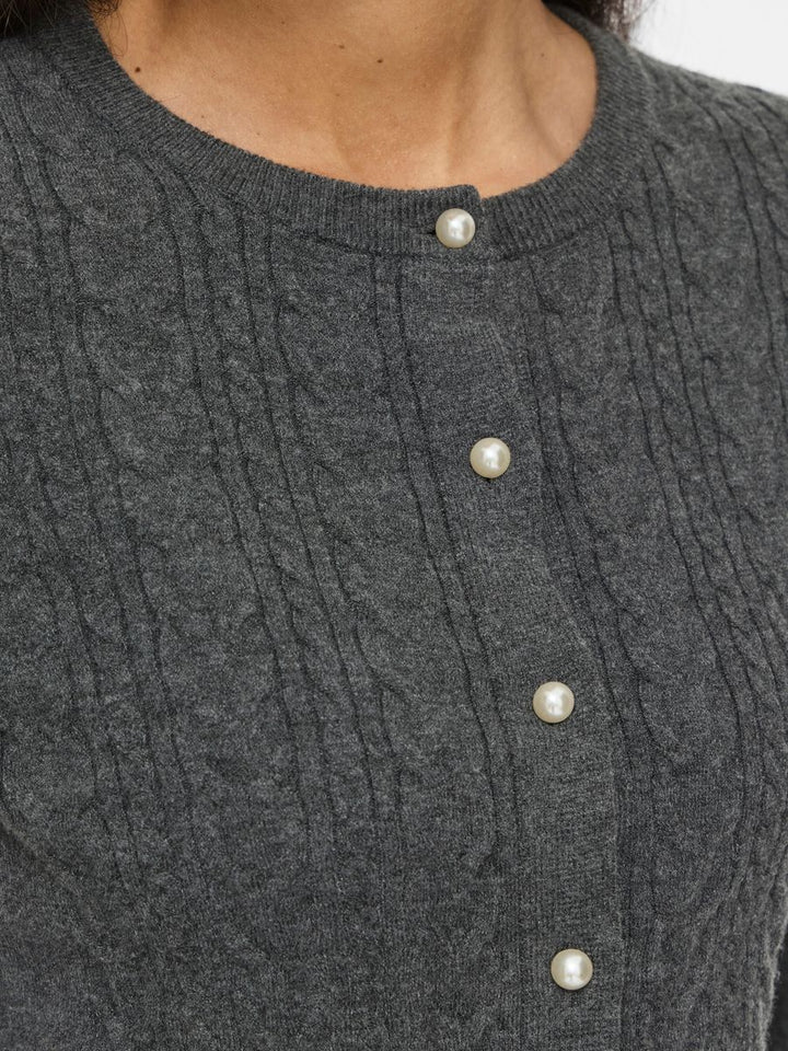VIKERRY CABLE L/S KNIT CARDIGAN-NOOS