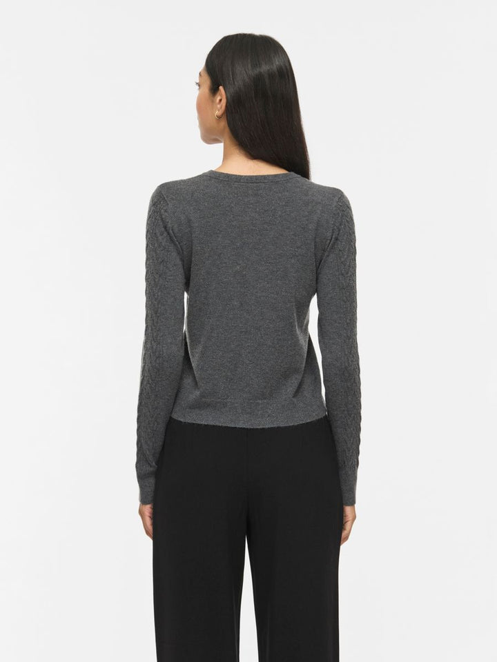 VIKERRY CABLE L/S KNIT CARDIGAN-NOOS