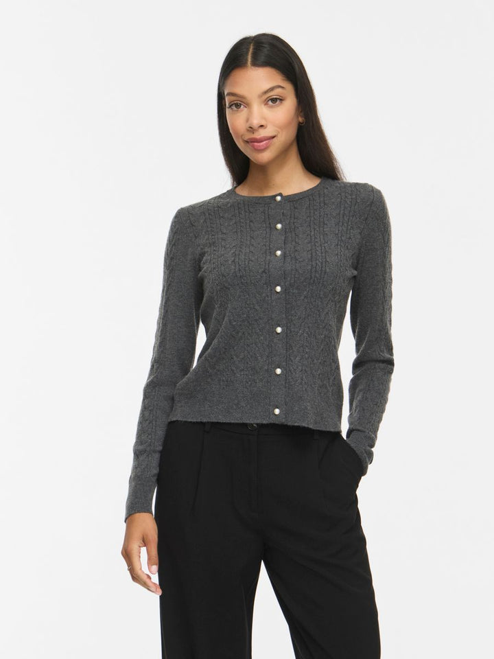 VIKERRY CABLE L/S KNIT CARDIGAN-NOOS