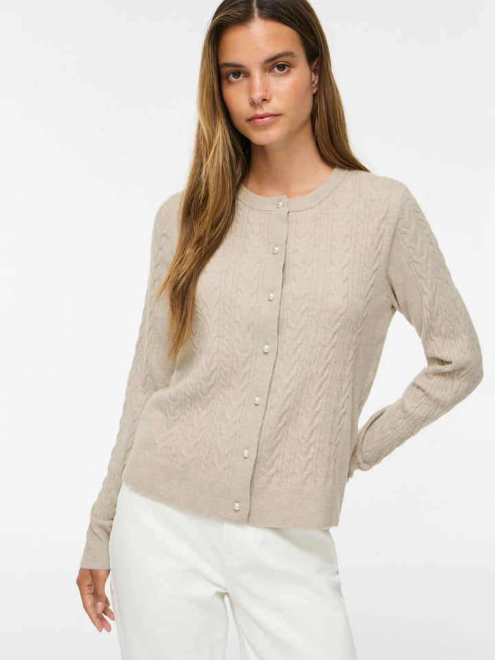 VIKERRY CABLE L/S KNIT CARDIGAN-NOOS