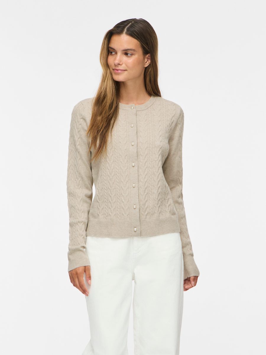 VIKERRY CABLE L/S KNIT CARDIGAN-NOOS