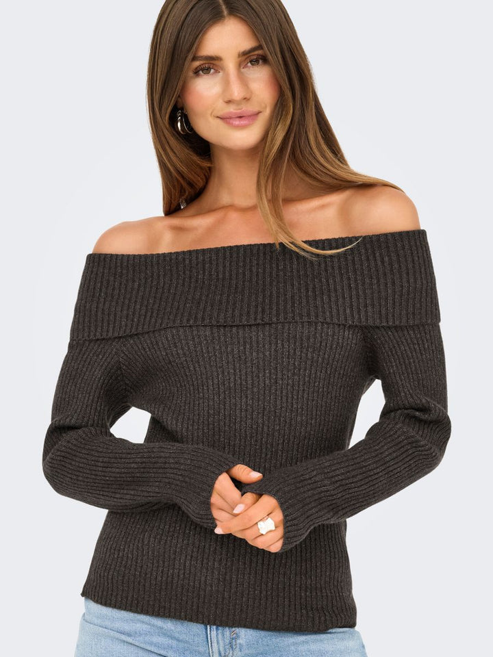 ONLKATIA LS OFF SHOULDER KNT NOOS