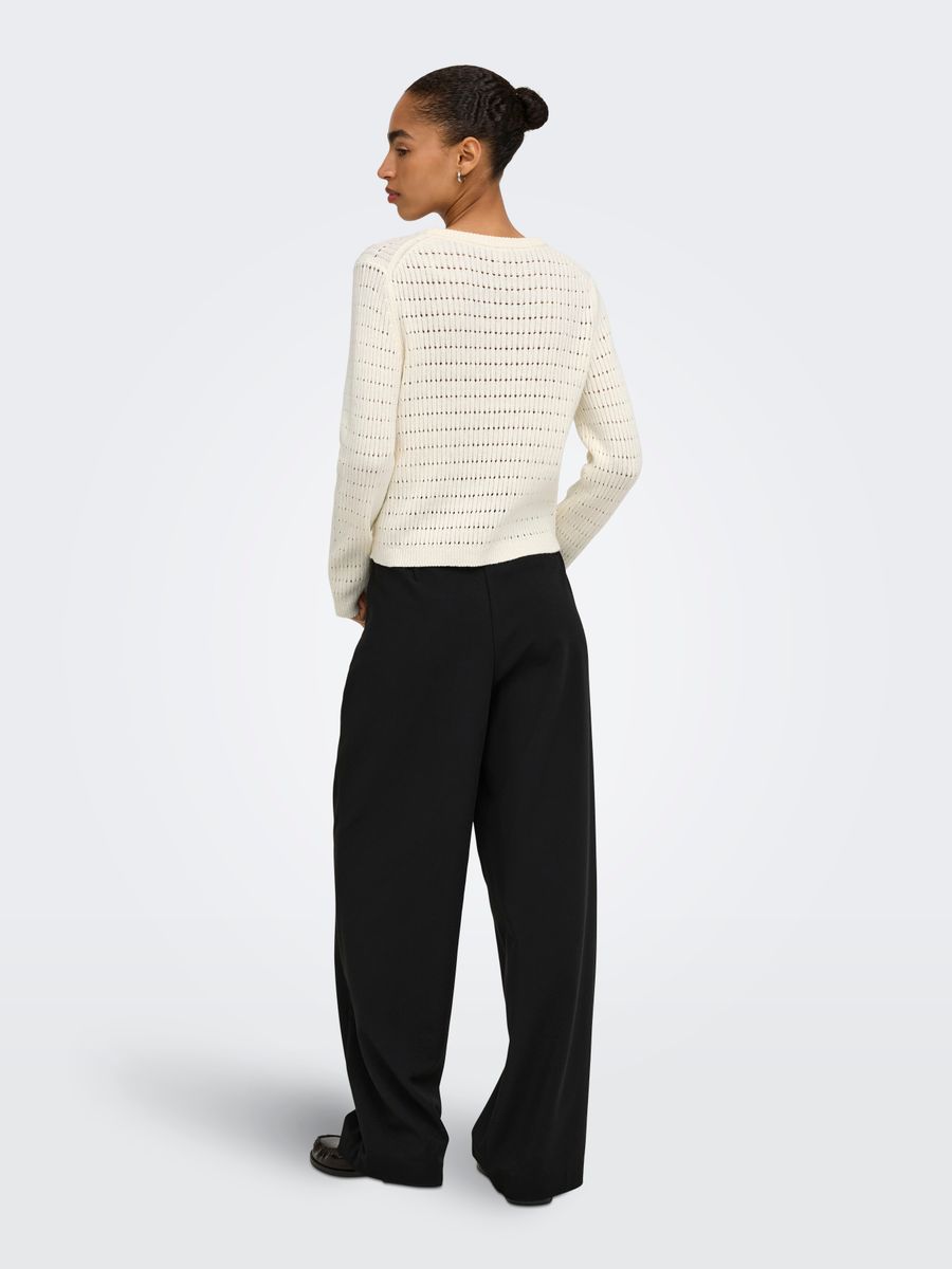 ONLAVIA LS O-NECK POINTELLE KNT