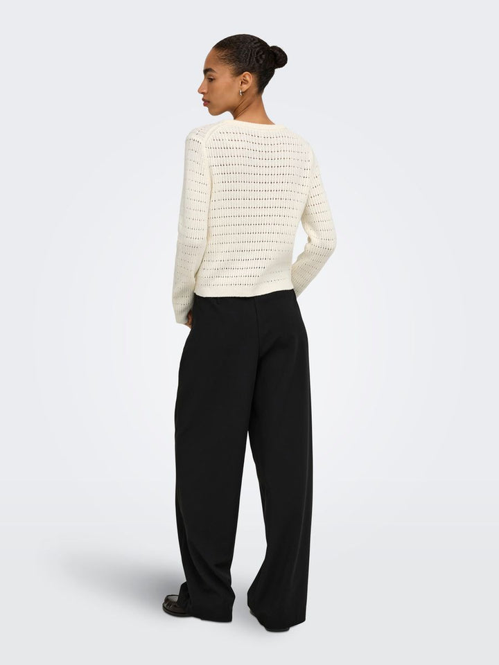 ONLAVIA LS O-NECK POINTELLE KNT
