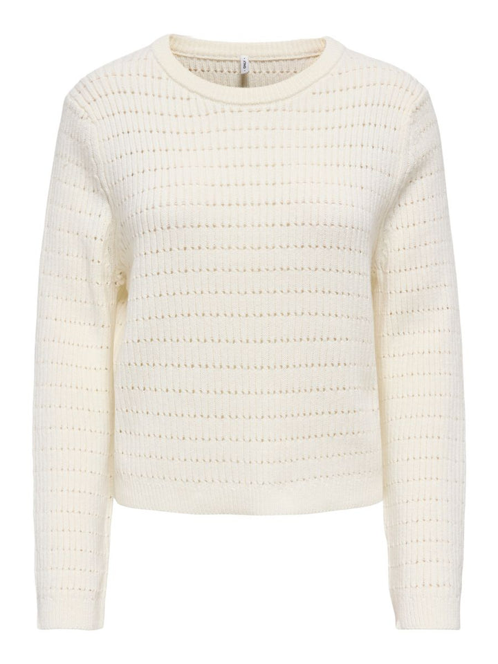 ONLAVIA LS O-NECK POINTELLE KNT