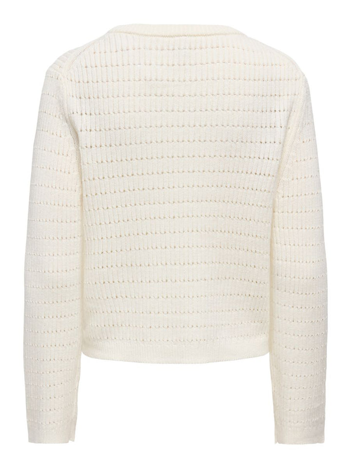 ONLAVIA LS O-NECK POINTELLE KNT