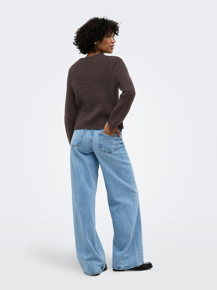 ONLAVIA LS O-NECK POINTELLE KNT