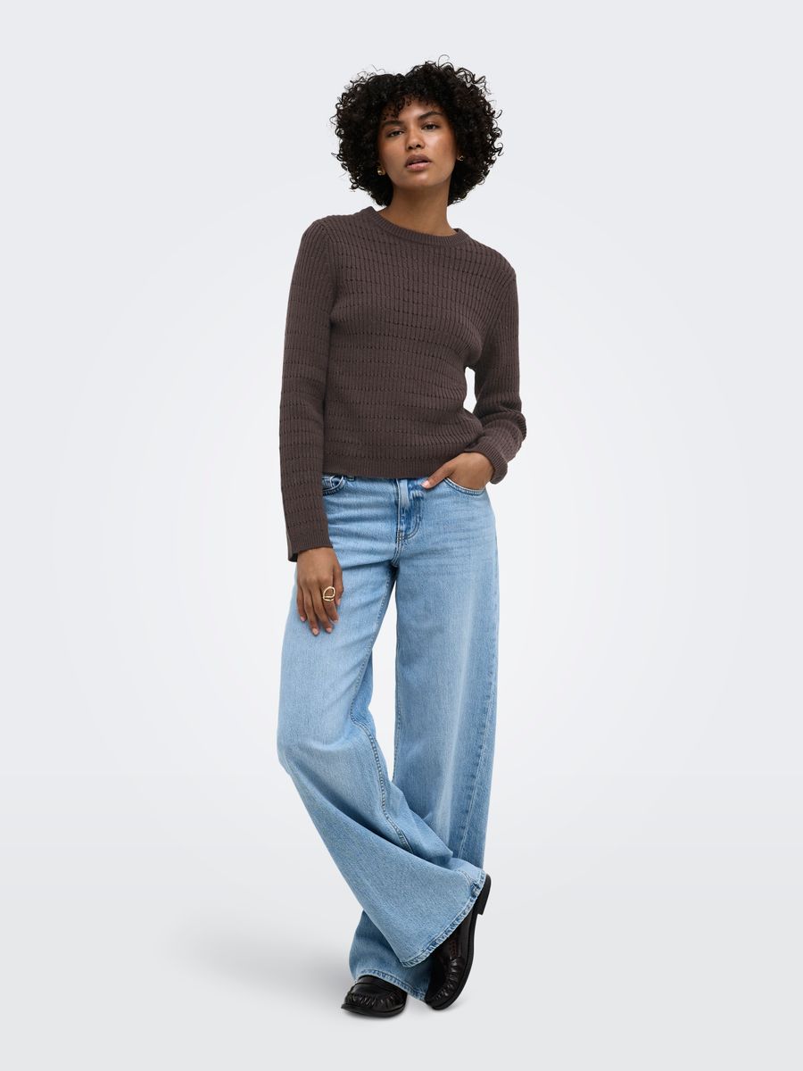 ONLAVIA LS O-NECK POINTELLE KNT