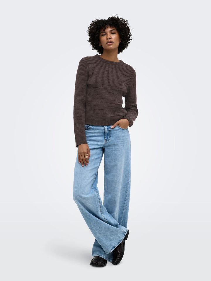 ONLAVIA LS O-NECK POINTELLE KNT