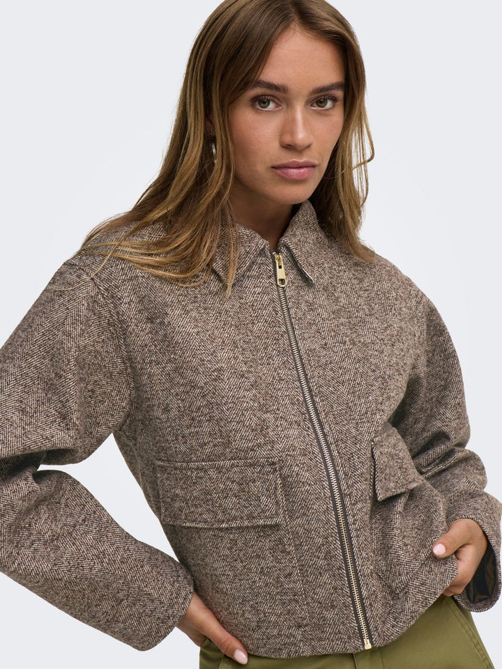 JDYVINGA HERRINGBONE JACKET OTW NOOS