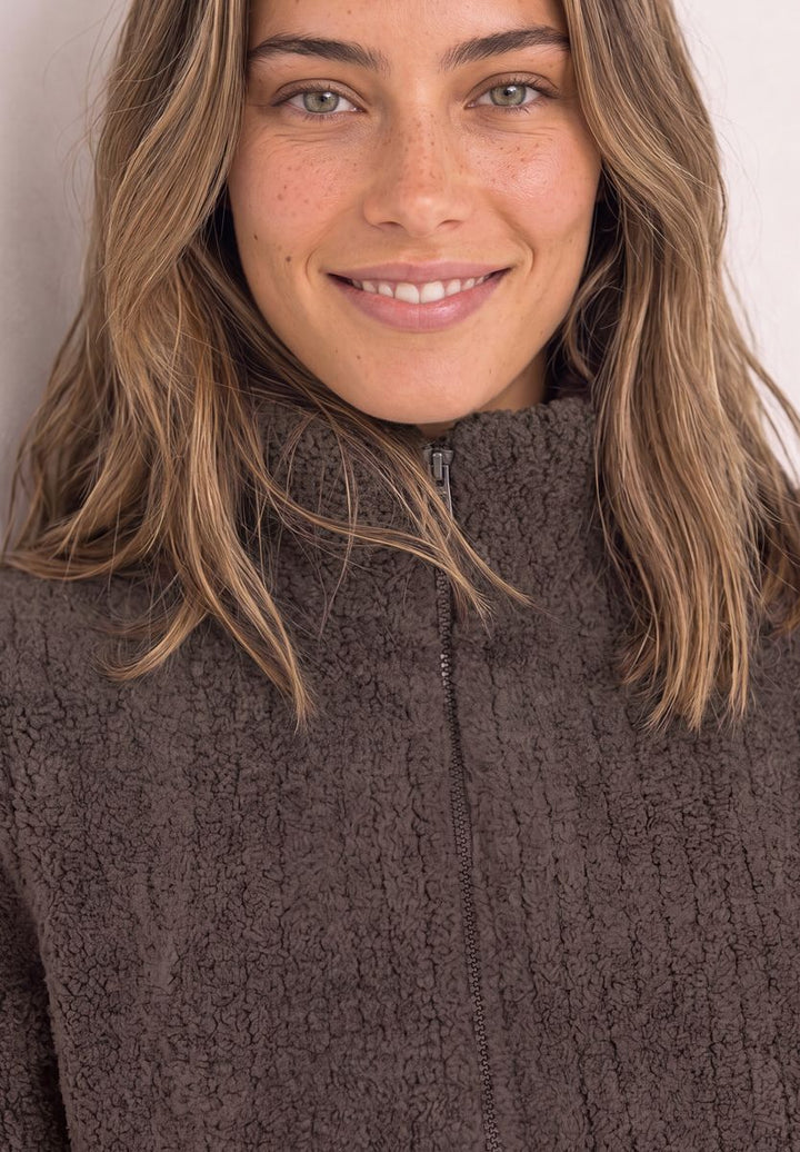 Teddy-Jacke mit Softshelldetails