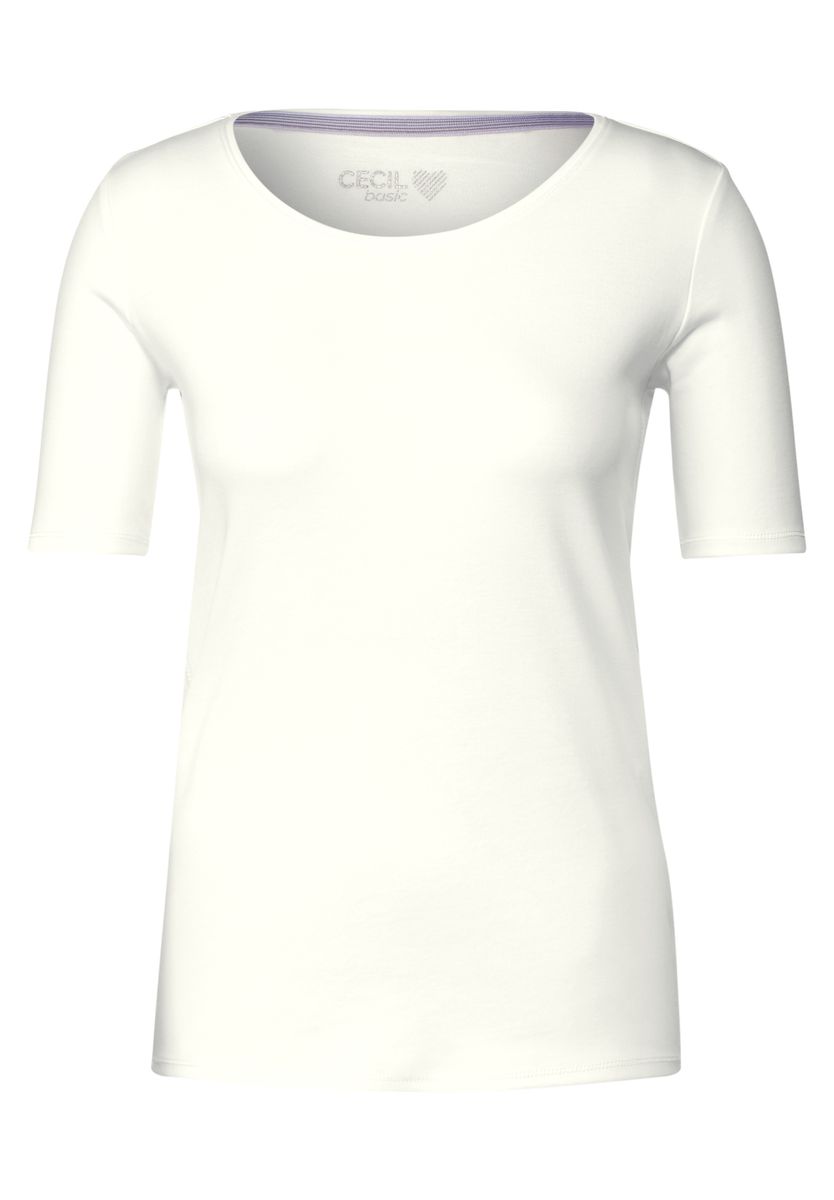 Basic T-Shirt mit Rundhals in Unifarbe