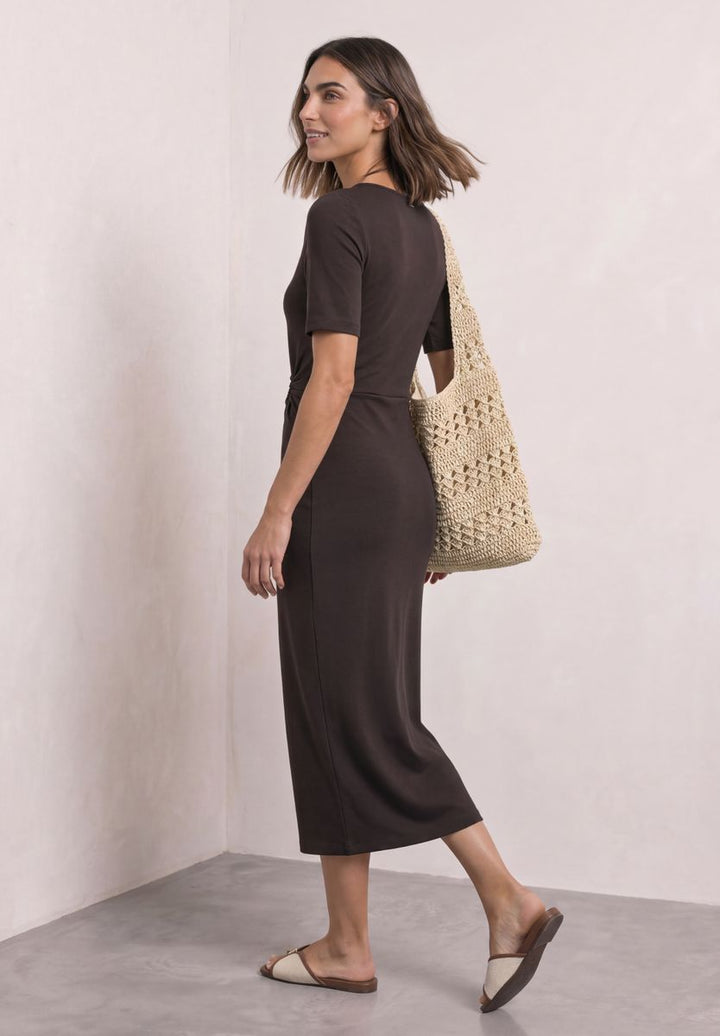 Midikleid aus Jersey in Wickel-Optik