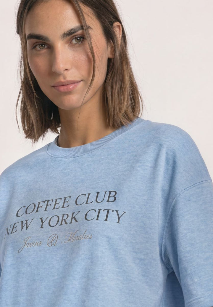 Kurzarm Sweatshirt mit Wording