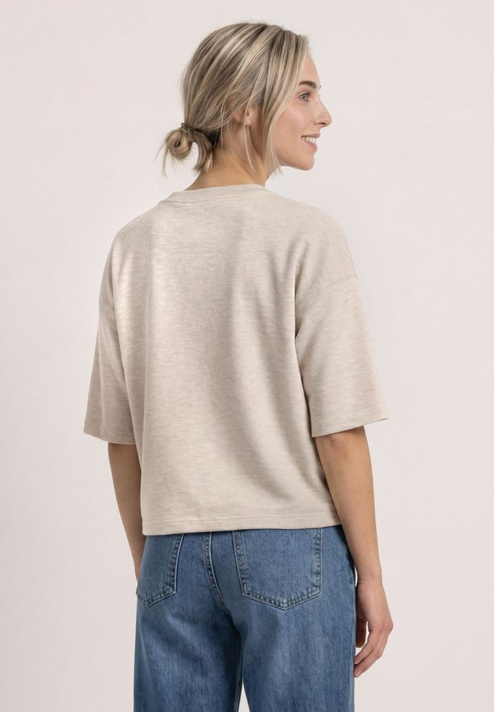 Kurzarm Sweatshirt mit Wording