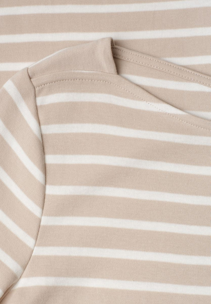 3/4-Arm Shirt mit U-Boot-Ausschnitt