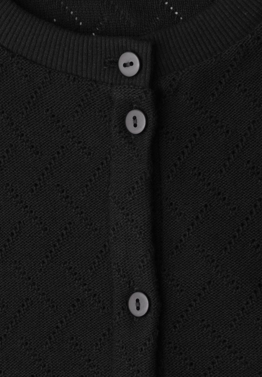 Kurzarm Jacke mit Rundhals und Knöpfen