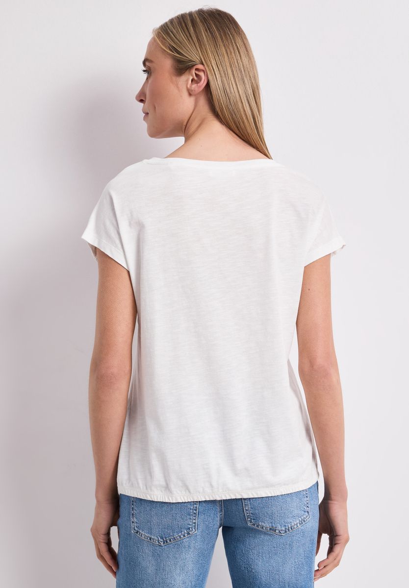 Shirt mit V-Neck und Crochet-Details