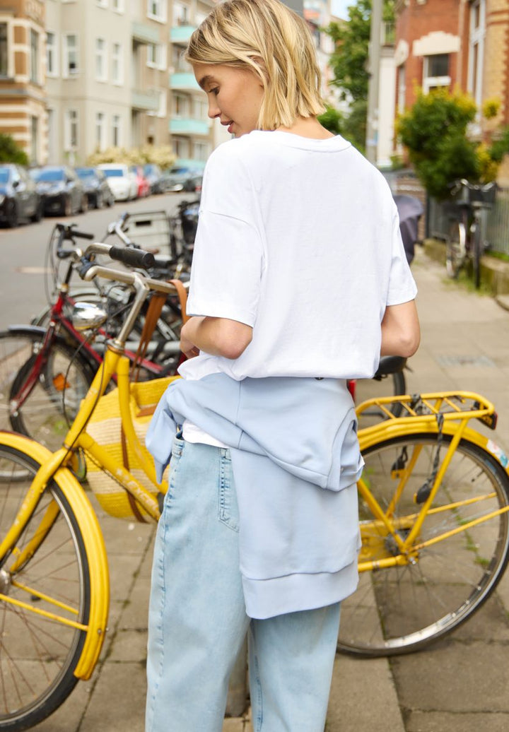T-Shirt mit Rundhals und Perlendetail